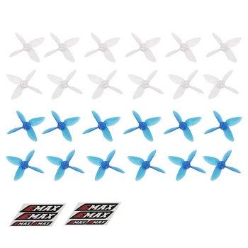 12 parova EMAX AVAN Micro 2-inčni 4-lobed prozirne propeleri CW CCW za 1106 1104 Motor RC Racing Drone Dron Parts