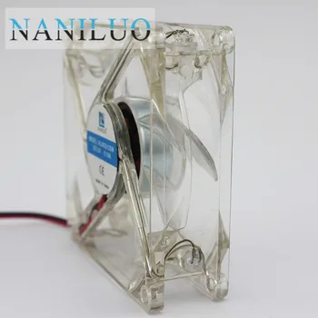 NANILUO pc computer 80mm fan with 4ea led 8025 8cm silent DC 12V LED svjetlosni chassis molex 4D plug aksijalni fan