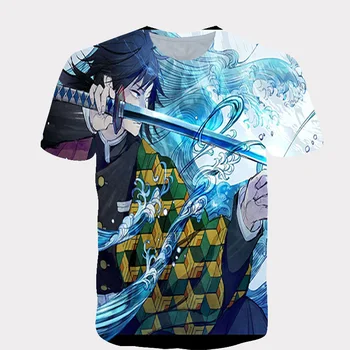 2020 New Summer Harajuku Japan Anime The Blade Of the Ghost T Shirts Kids Hot Blood Fighting Cartoon 3D Printed T-shirt 4~14T