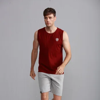 Muški prsluk ljeto pamuk identitet tiskanih elastičnost fitness O izrez bez rukava tenkovi vrhovima kvalitetna muška odjeća